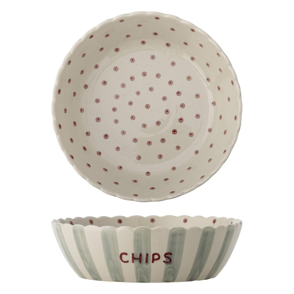 Bloomingville serveerschaal Chip 24x7 cm - blauw