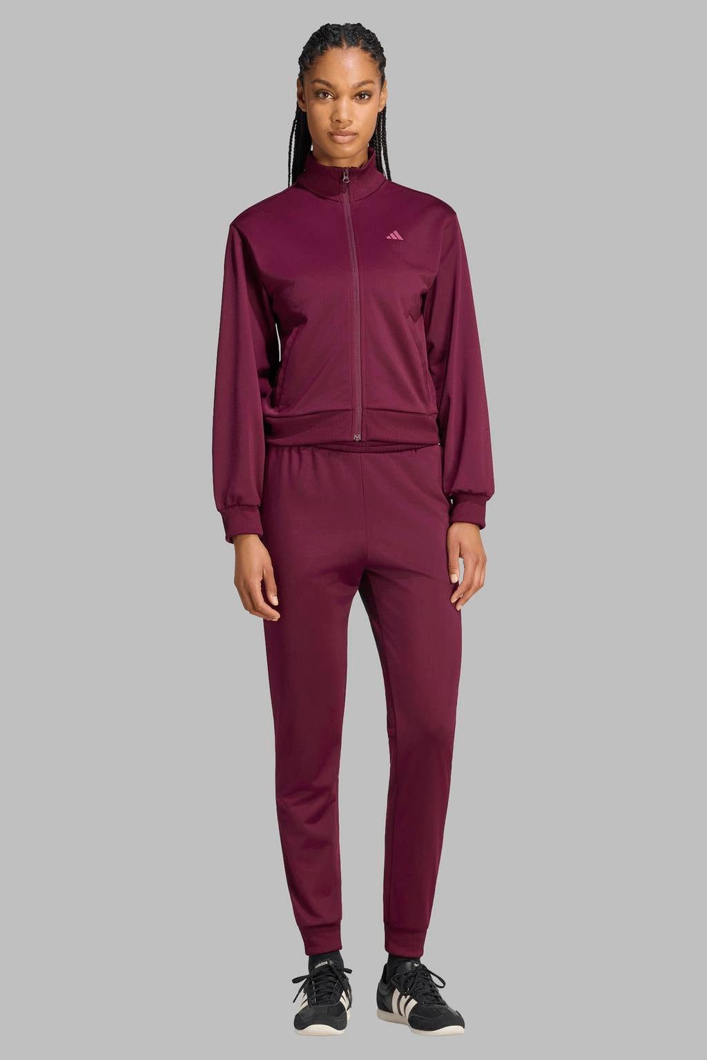 adidas Sportswear Feelcozy trainingspak - donkerrood