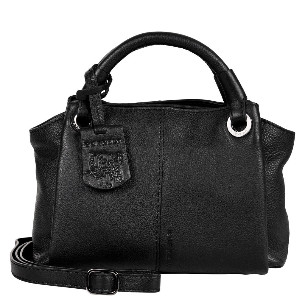 BURKELY leren mini handtas Radiant Raeven zwart