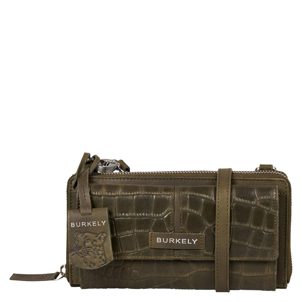 BURKELY leren telefoontasje Cool Colbie kaki