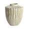 Light & Living keramieken vaas 25x28 cm - crème/groen