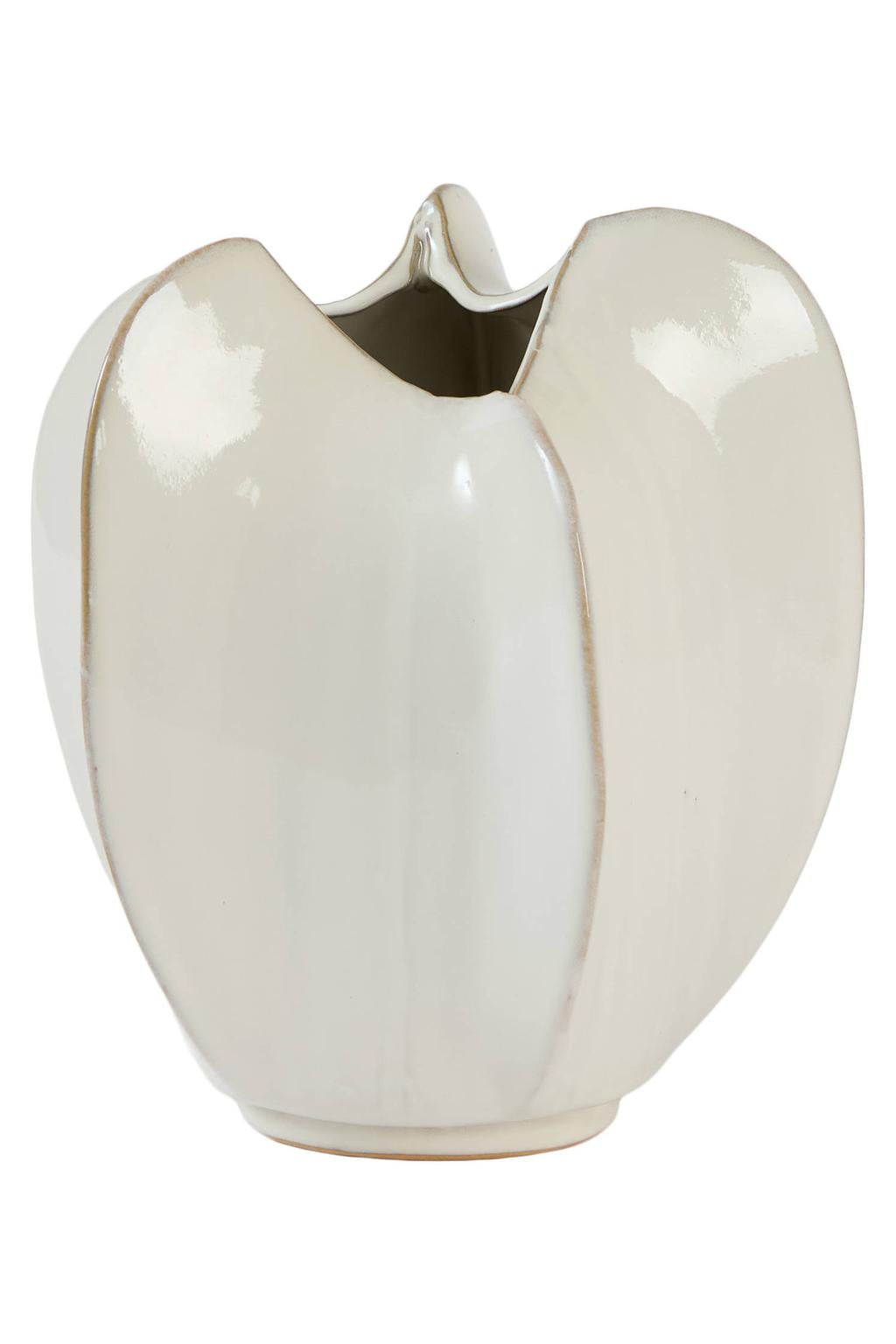 Light & Living keramieken vaas 21x25 cm - gebroken wit
