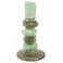 Light & Living glazen kandelaar ESTINA 11,5x23 cm - groen/donkergroen