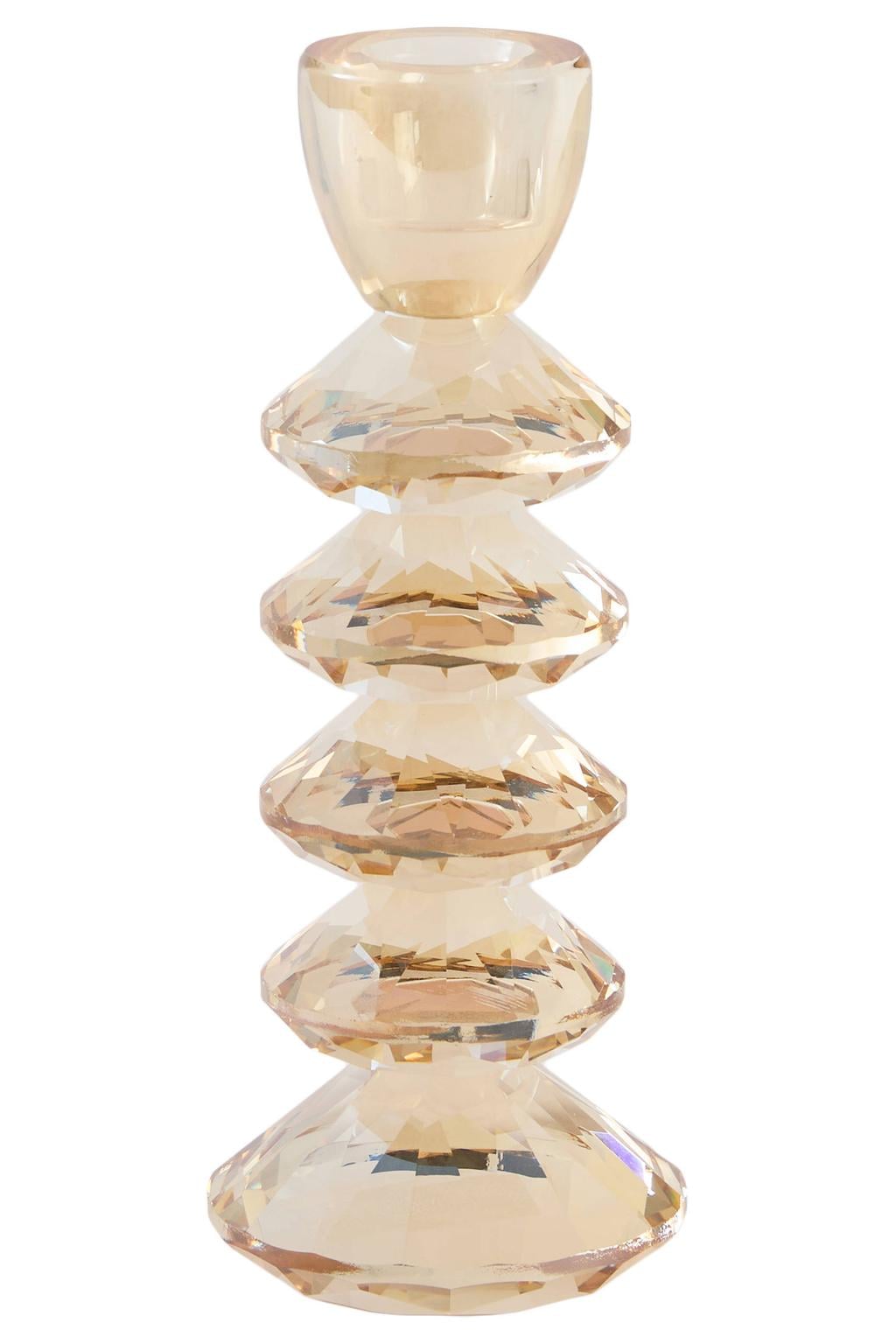 Light & Living glazen kandelaar ROVELO 8x20 cm - beige