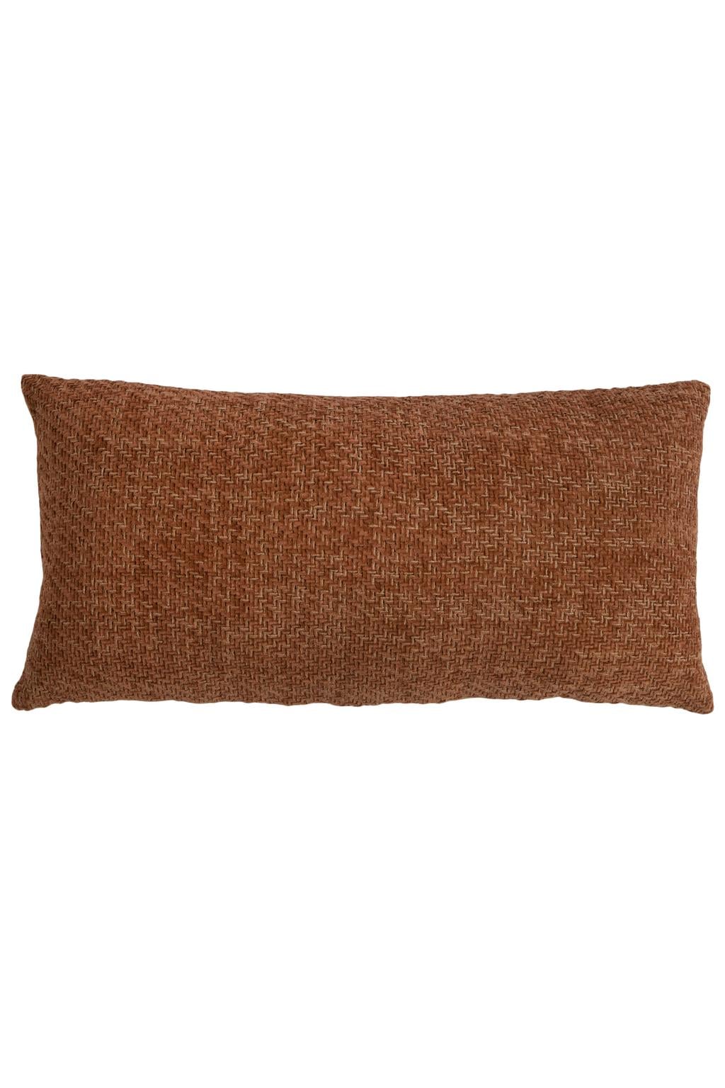 Light & Living SANTU rechthoekige sierkussen met melée 30x60 cm - terra