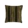 Light & Living vierkante gestreepte sierkussen SALINJA 43x43 cm - donkergroen/beige