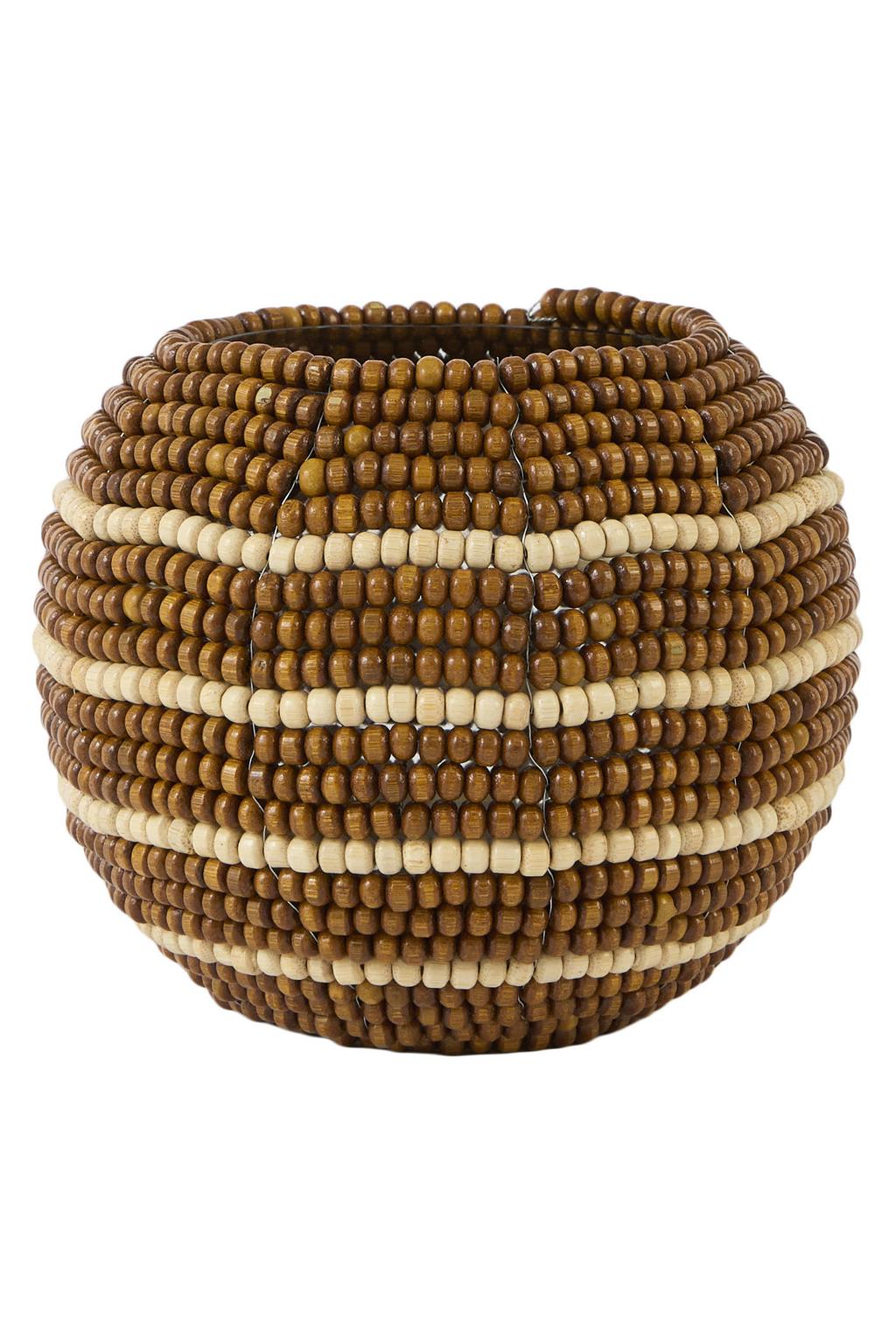 Light & Living glazen waxinelichthouder SUELO 15x12 cm - bruin/naturel