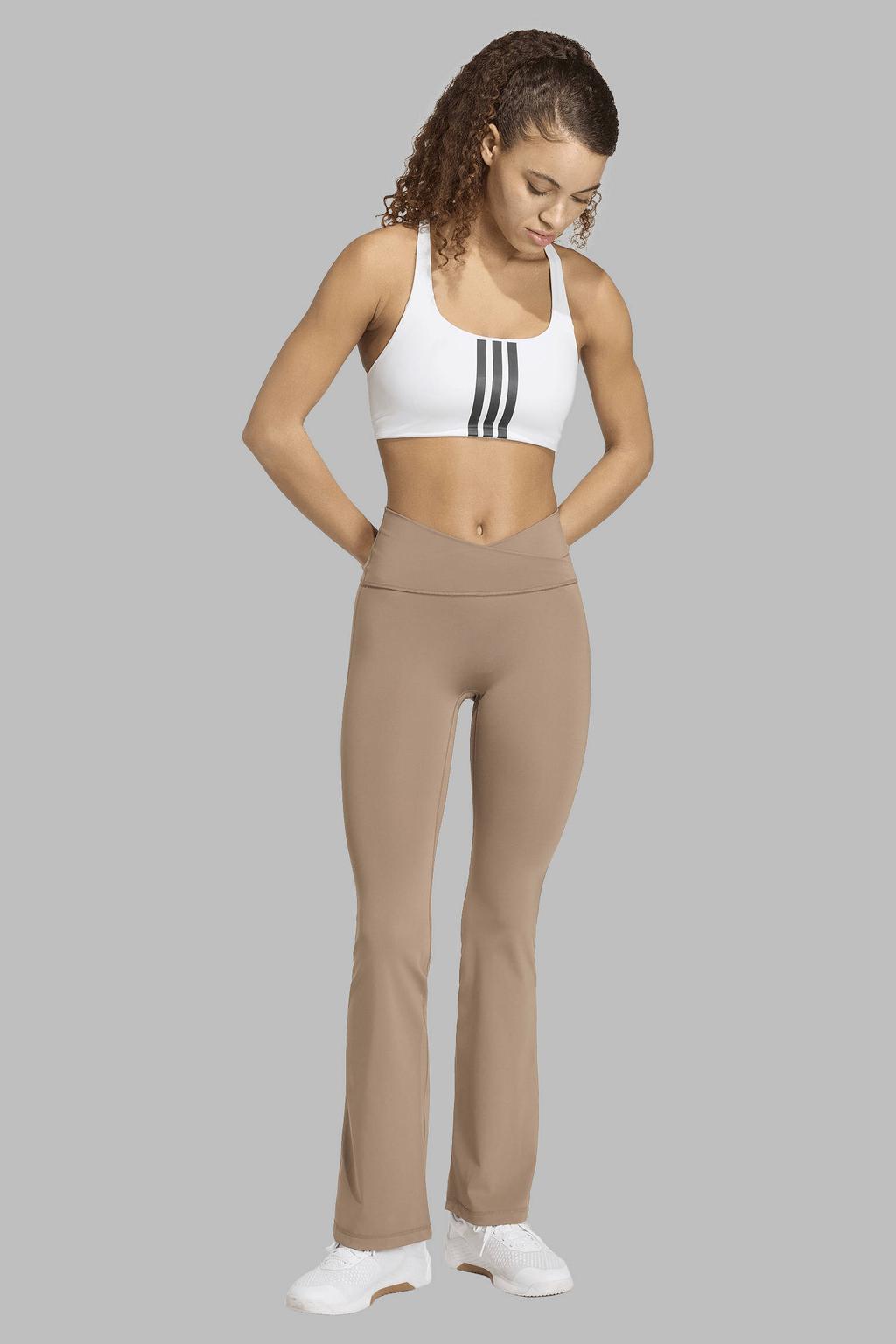 adidas Performance All Me flared flared sportbroek - beige