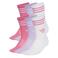 adidas Originals 3-Stripes sokken met logo - roze/wit (set van 6)