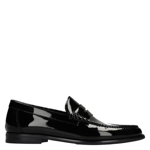 Manfield lakleren loafers zwart