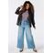 MS Mode imitatieleren blouse - donkerbruin
