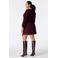 MS Mode gebloemde jacquard korte rok - donkerrood