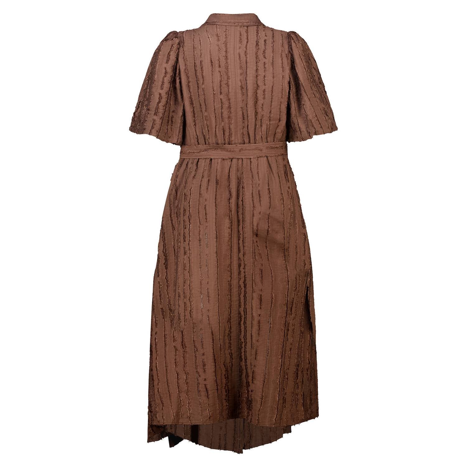 MS Mode midi blousejurk bruin