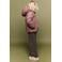 Mango Kids pufferjas met panterprint - roze