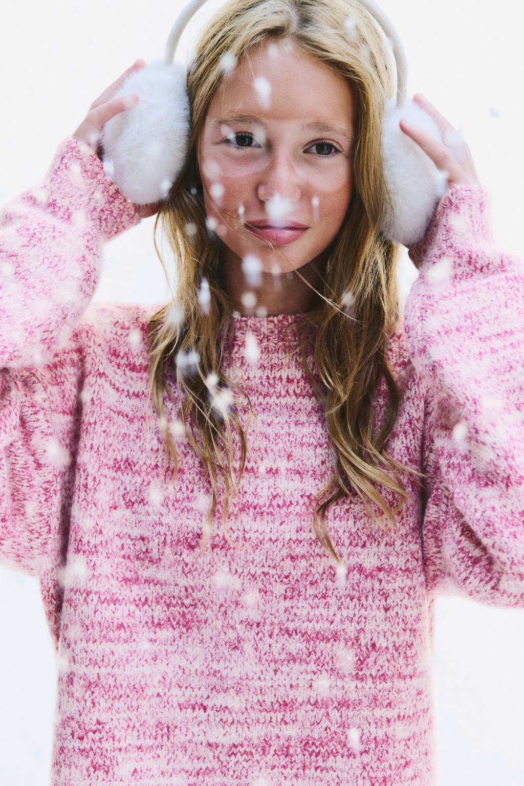 Mango Kids gebreide trui - roze
