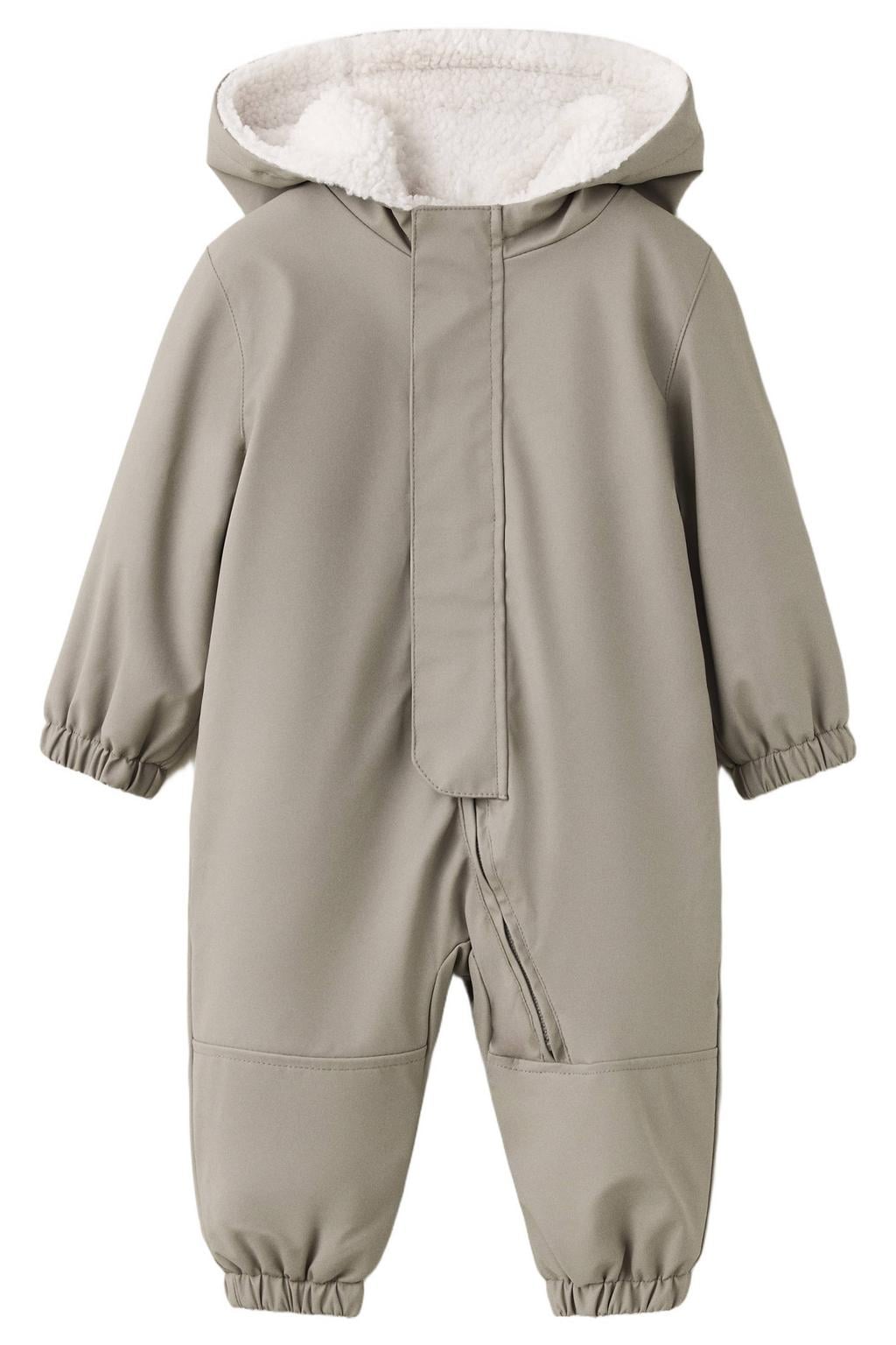 Mango Kids winterjas met teddy details - bruin