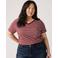 Levi's Plus gestreept T-shirt met logo - rood