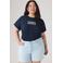 Levi's Plus T-shirt met strass-steentjes en tekst - donkerblauw