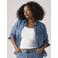 Levi's Plus denim blouse - medium blue denim