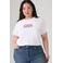 Levi's Plus T-shirt met strass-steentjes, print en logo - wit