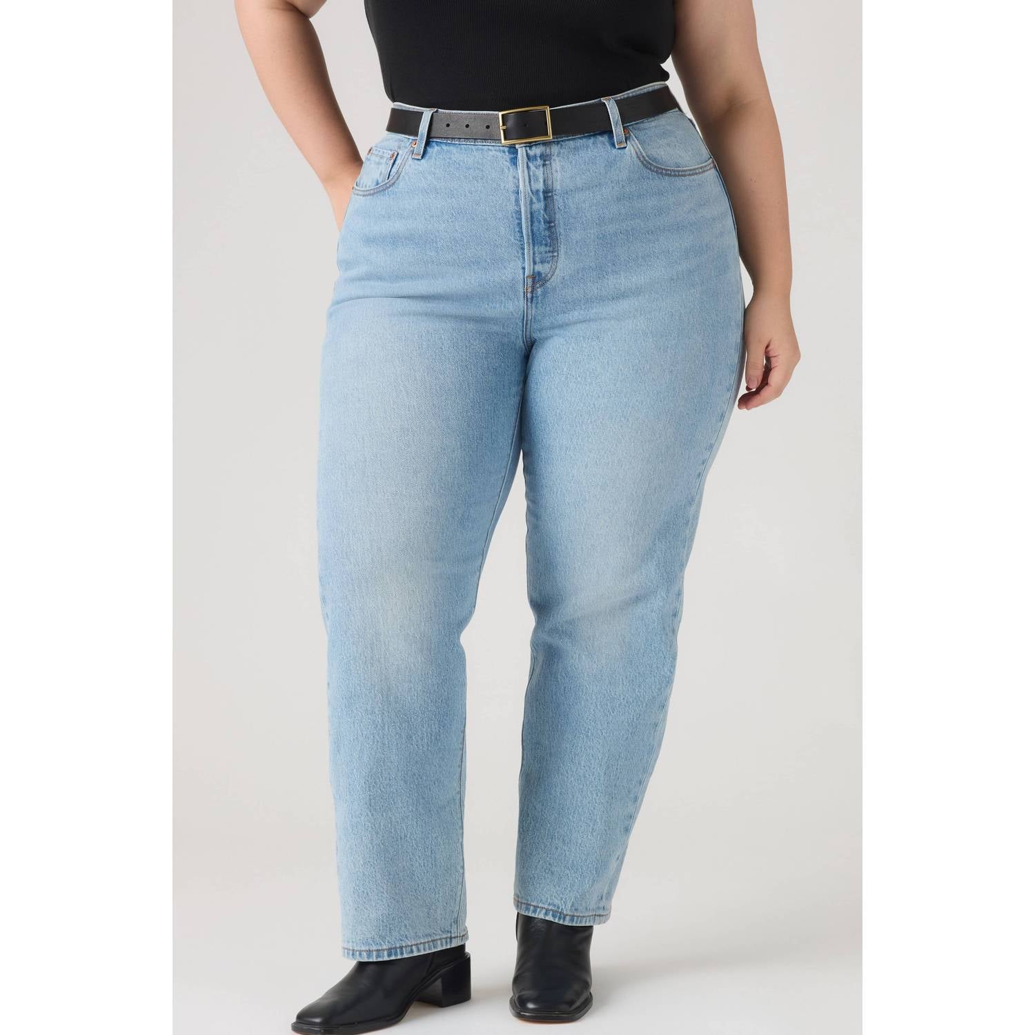 Levi's Plus straight leg jeans light blue denim