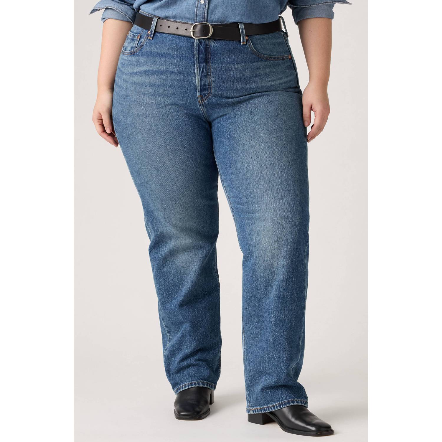 Levi's Plus straight leg jeans medium blue denim