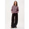 Catwalk Junkie rechtvallende gestreepte top - roze/bruin