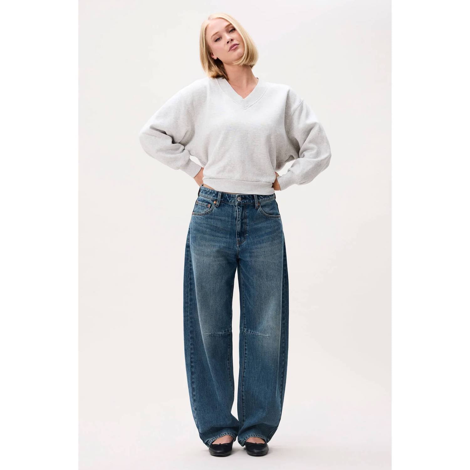 Catwalk Junkie barrel jeans medium blue denim
