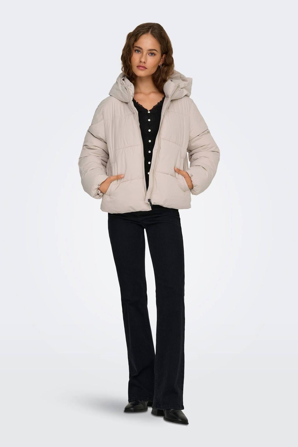 ONLY gewatteerde jas - beige