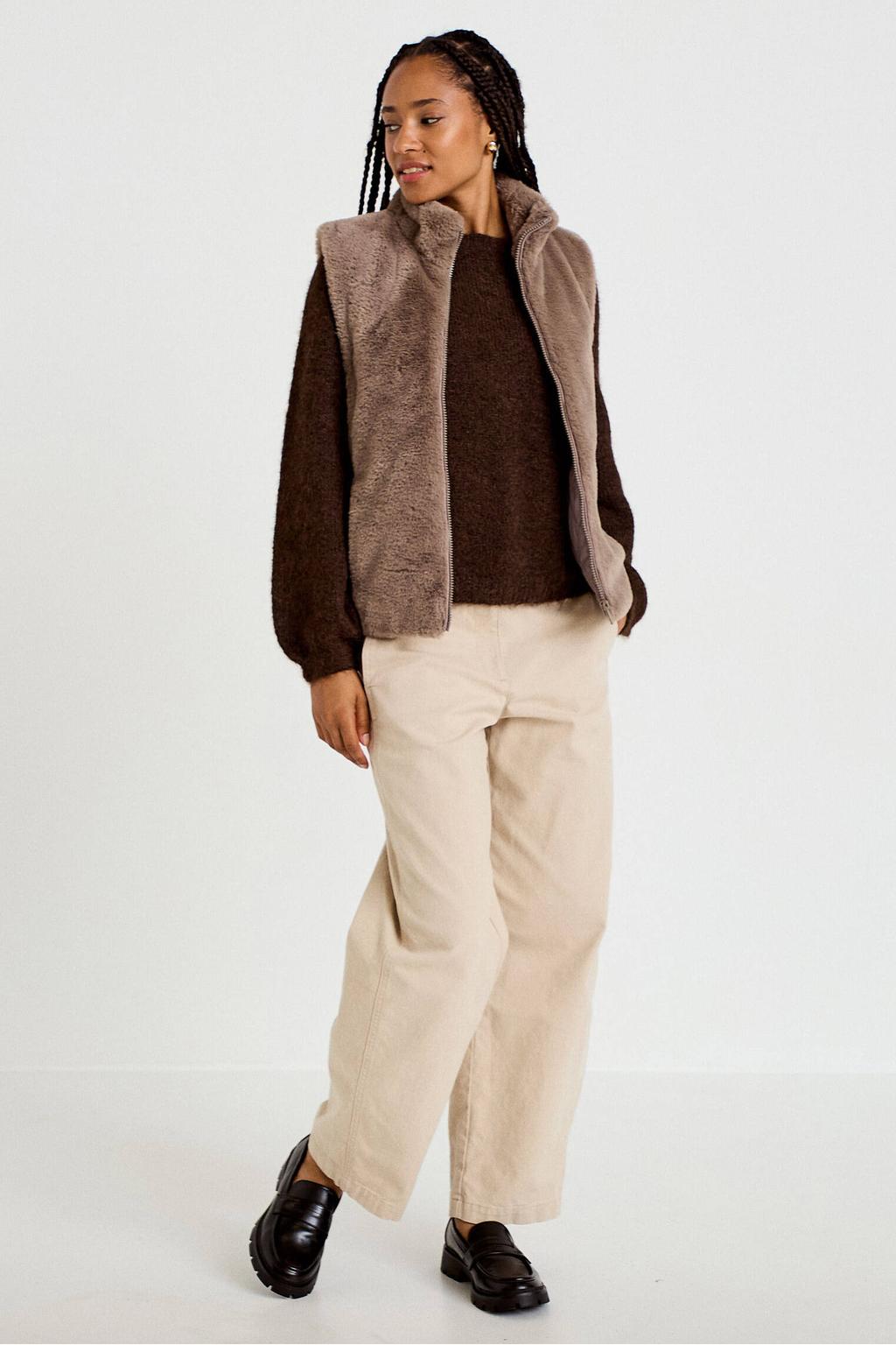 Cache Cache imitatiebont bodywarmer - taupe