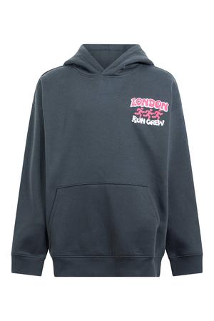 sweater met backprint - donkergrijs/rood