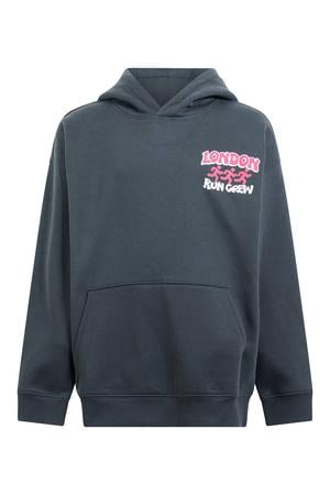 sweater met backprint - donkergrijs/rood