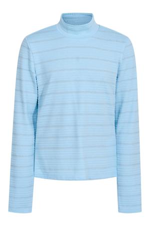 gestreepte longsleeve - lichtblauw