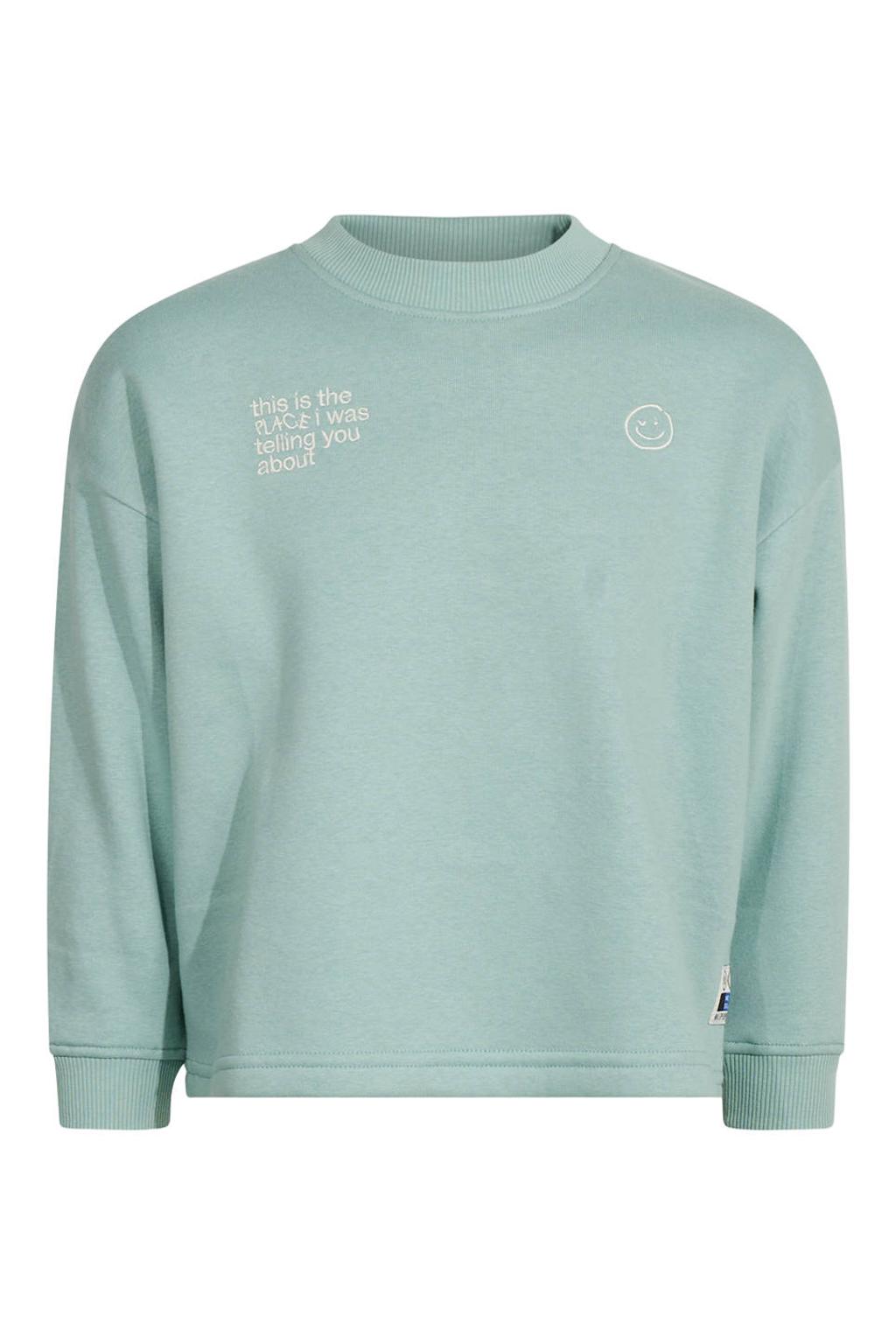 Shoeby sweater met backprint - mintgroen