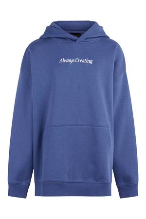 sweater met backprint - blauw
