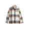 s.Oliver loose fit geruit overshirt - beige