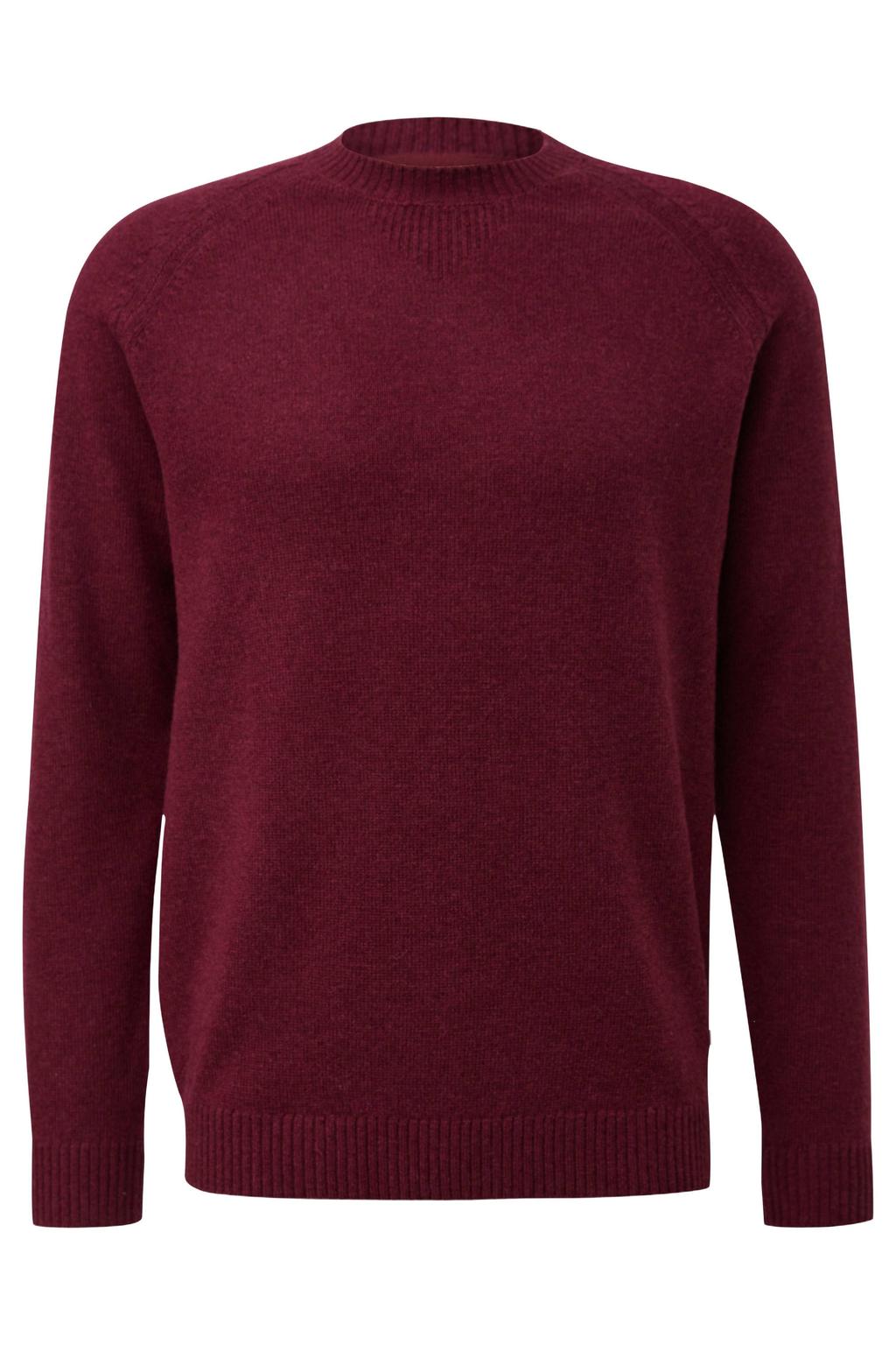 s.Oliver wollen regular fit gebreide trui - rood