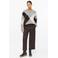 s.Oliver suèdelook wide leg regular waist culotte - bruin