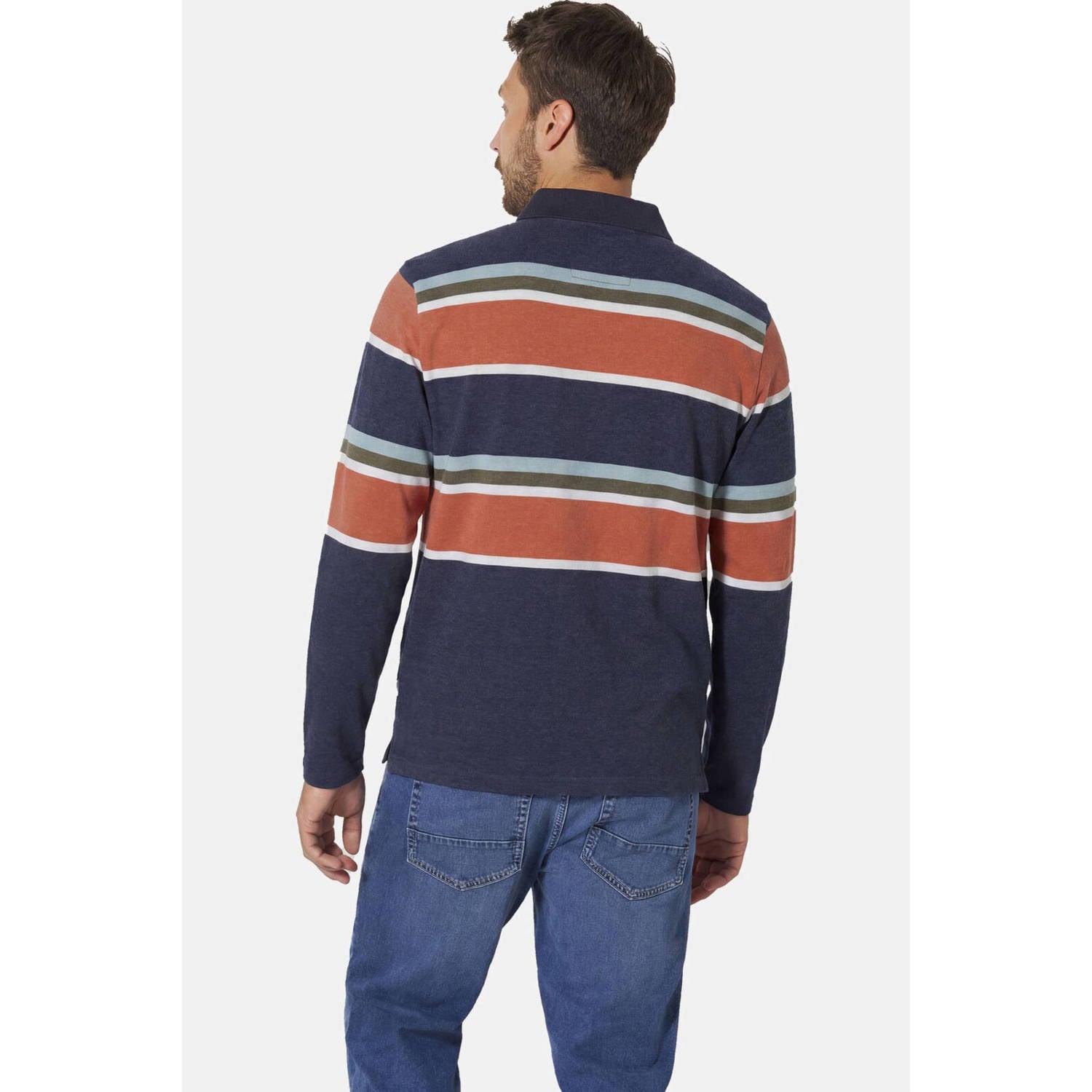 Babista Plus Size polo donkerblauw