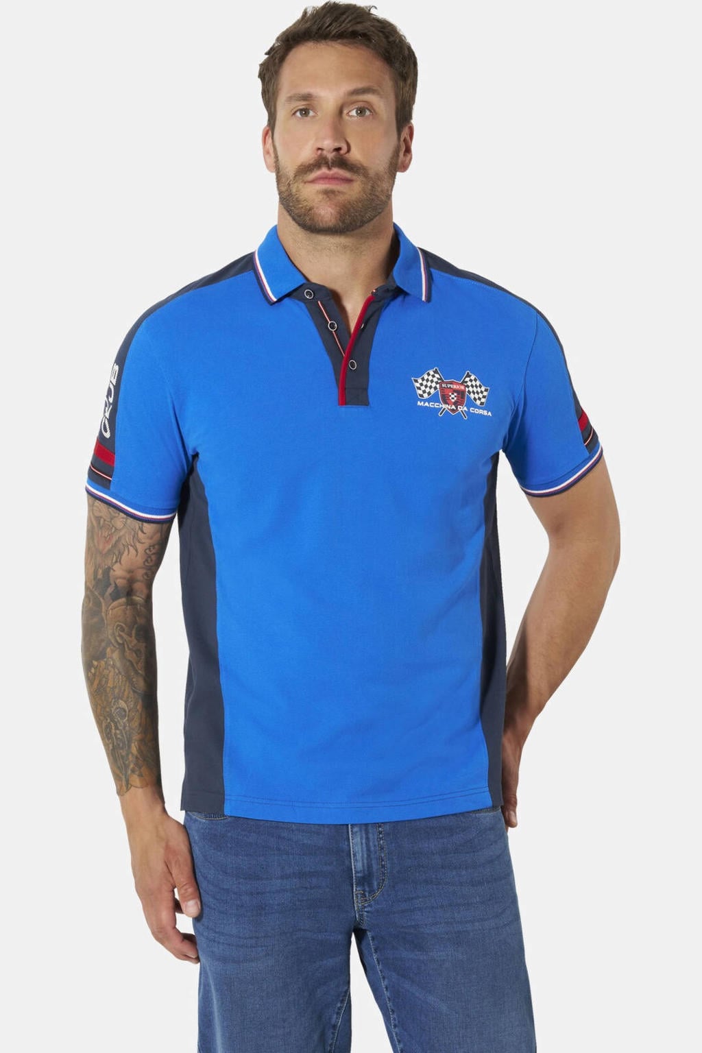 Babista Plus Size polo - blauw