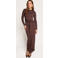 Freebird maxi jurk - bruin