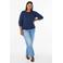 Zizzi Plus Size katoenen gebreid vest - donkerblauw