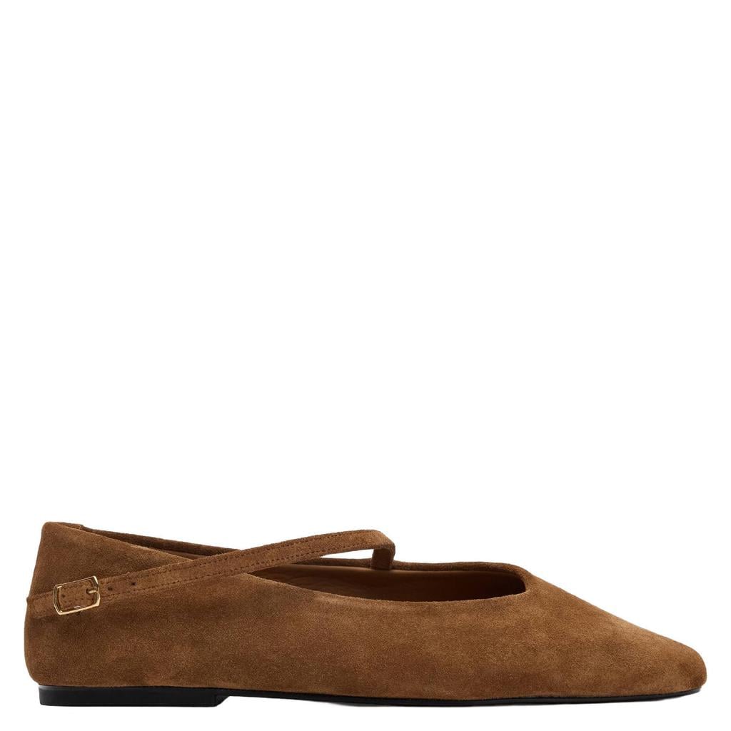 Sacha suède ballerina's - taupe