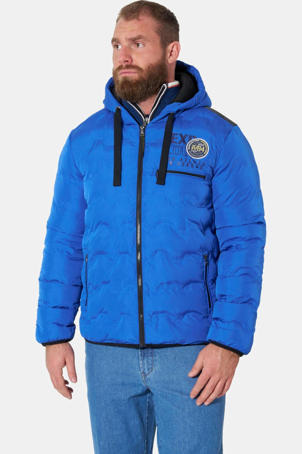 Jan Vanderstorm Plus Size jas - blauw