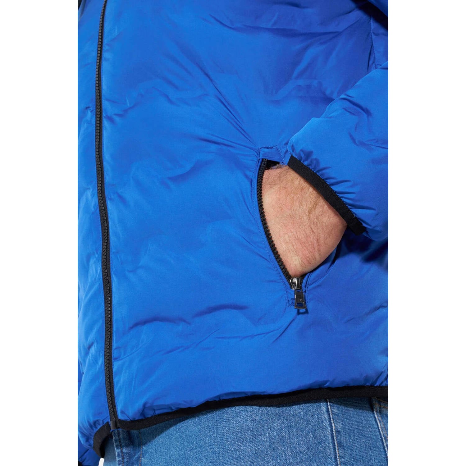 Jan Vanderstorm Plus Size jas blauw