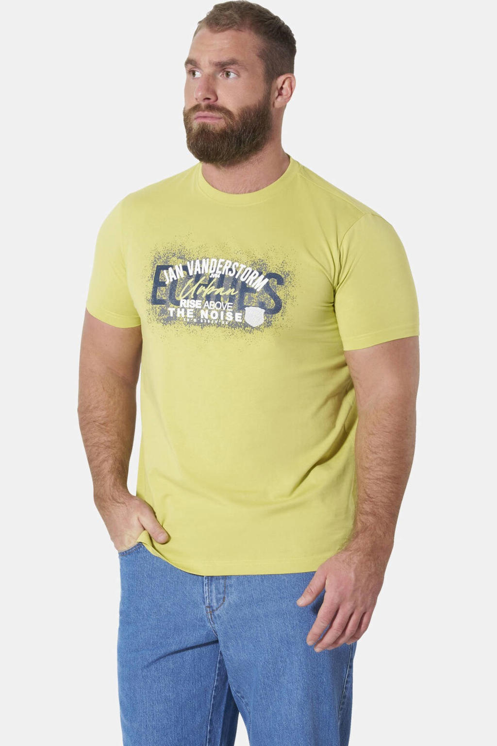 Jan Vanderstorm Plus Size T-shirt - lichtgroen
