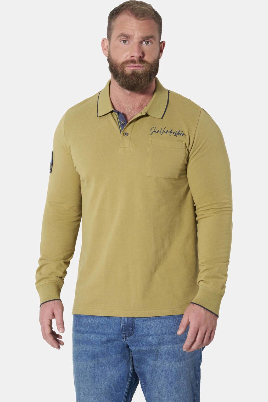 Jan Vanderstorm Plus Size polo - kaki