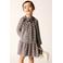 Mango Kids geruite korte A-lijn jurk met ruches - marineblauw/ecru/rood