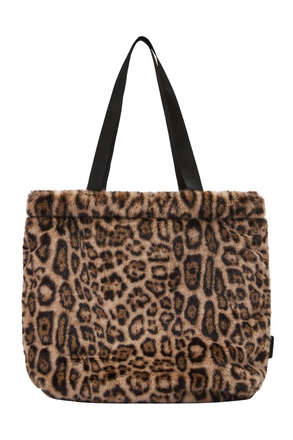 s.Oliver shopper met panterprint bruin