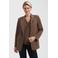 Lady Day travelstof regular fit blazer - bruin